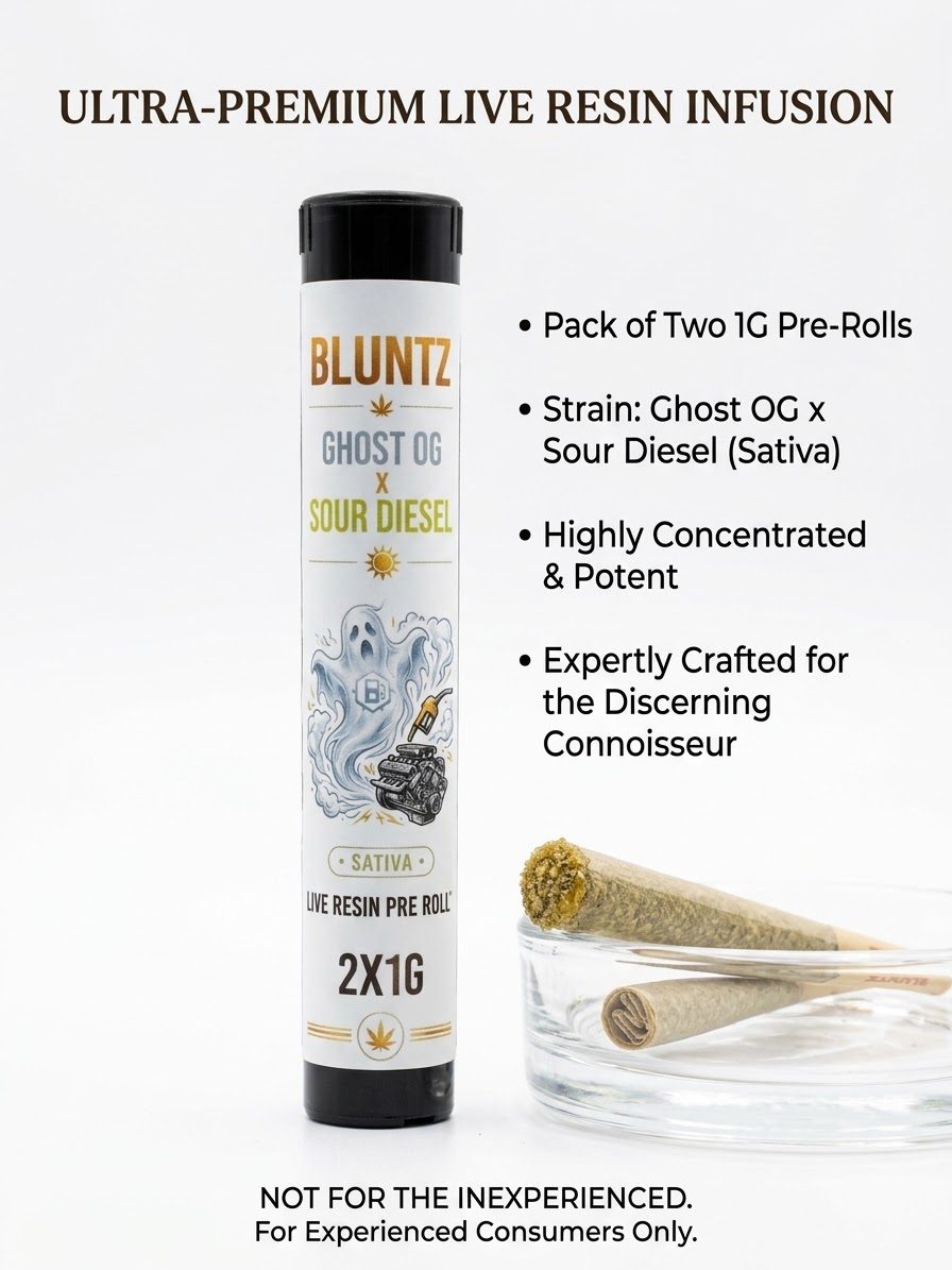 BLUNTZ Ghost OG x Sour Diesel: The 2G (2x1g) Live Resin Power Pack