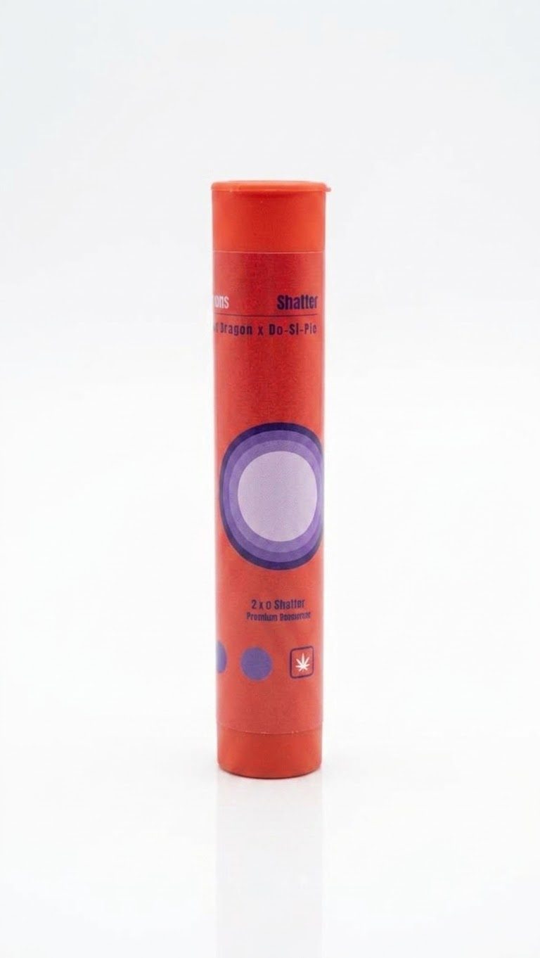Cannons – Red Dragon X Dosi-Pie Shatter Pre-Roll (Indica) (2 X 1G Pre Roll)