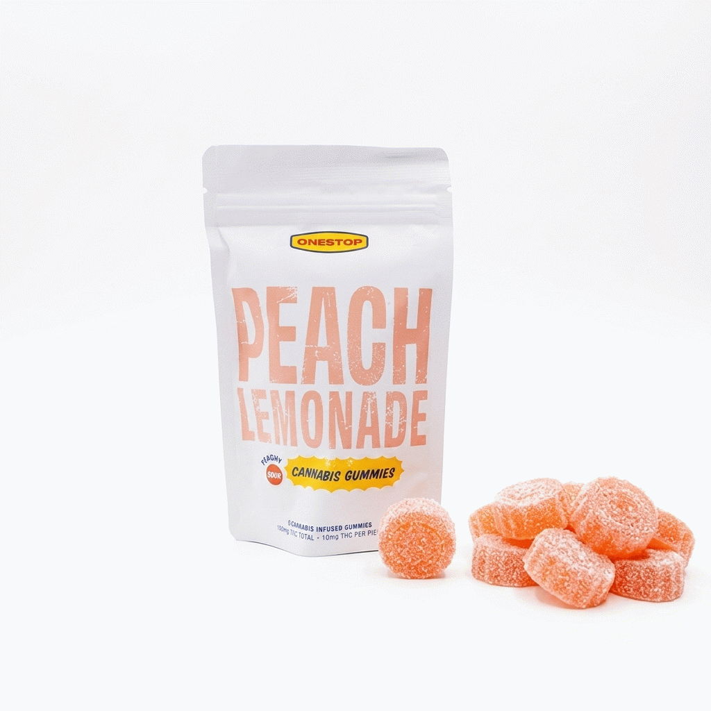 OneStop – Sour Peach Lemonade THC Gummies 500mg