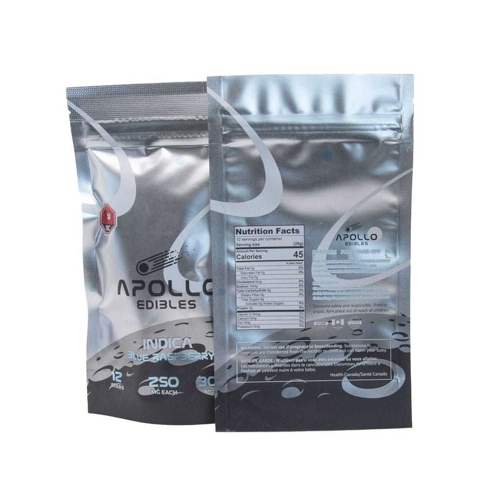 Apollo – Shooting Stars Gummies – Blue Raspberry – Indica – 3000mg THC