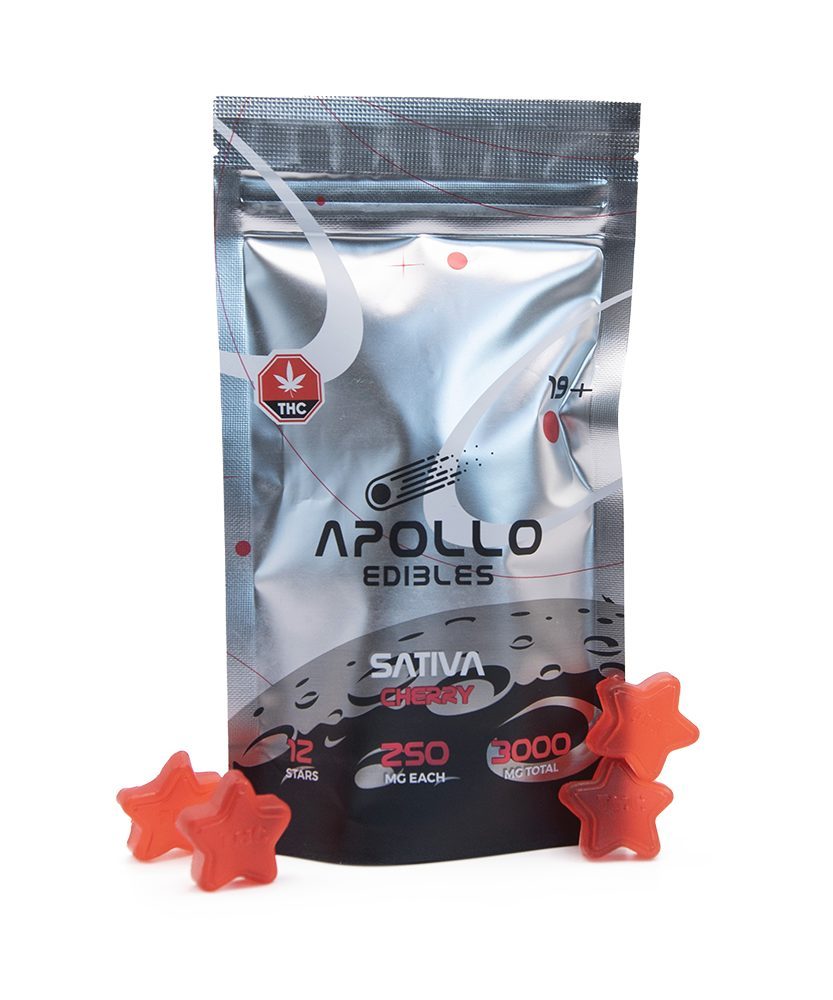 Apollo – Shooting Stars Gummies – Cherry – Sativa – 3000mg THC