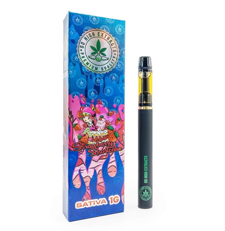 1ML So High Extracts Disposable Pen – Strawberry Shortcake 1ML ( Sativa)